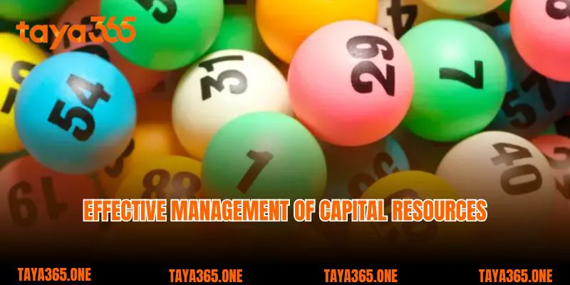 Effective management of capital resources