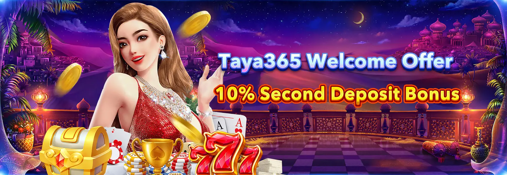 Taya365 Welcome 10% second deposit bonus